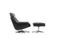 Model 802 Leather Swivel Lounge Chair with Ottoman by Werner Langenfeld for ESA, 1970s 2
