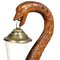 Lámpara Art Déco en forma de serpiente tallada a mano con cenicero, Imagen 5