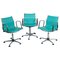 Chromed Steel & Leatherette Desk Chairs, 1970s, Set of 3, Image 1