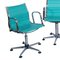 Chromed Steel & Leatherette Desk Chairs, 1970s, Set of 3 4