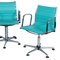Chromed Steel & Leatherette Desk Chairs, 1970s, Set of 3 3