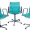 Chromed Steel & Leatherette Desk Chairs, 1970s, Set of 3 2