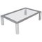 Mid-Century Coffee Table in Glass & Chromed Steel, Image 1