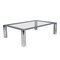 Mid-Century Coffee Table in Glass & Chromed Steel 4