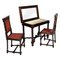 Scrivanie e sedie rinascimentali, XIX secolo, set di 3, Immagine 2
