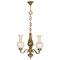 Baroque Burnished Brass Chandelier with Three Lights, Image 1