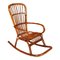 Mid-Century Italian Bamboo Rocking Chair 1