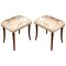 Art Deco Walnut Footrests, Set of 2 1