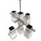 Cubic Chandelier in Chromed Metal by Gaetano Sciolari for Mazzega, 1970s 3