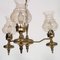 Art Deco Golden Brass and Murano Glass Chandelier with Three Lights, 1930s, Image 4