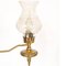 Art Deco Golden Brass and Murano Glass Chandelier with Three Lights, 1930s, Image 3