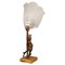 Table Lamp with Olivewood Sculpture, 1950s 5