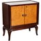 Art Deco Mahogany, Burl Elm, Mirror & Glass Dry Bar Cabinet, Image 1