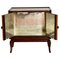 Art Deco Mahogany, Burl Elm, Mirror & Glass Dry Bar Cabinet, Image 4