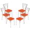 Chromed Steel & Leather Side Chairs, 1950s, Set of 6, Image 1
