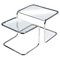 Mid-Century Modern Crystal and Chrome Nesting Tables, Set of 2, Image 3