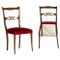 Chaises d'Appoint Vintage en Acajou Laqué, Set de 2 3
