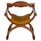Mid-Century Italian Walnut Savonarola Chair, Image 2