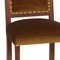 Art Deco Italian Walnut & Velvet Side Chairs, Set of 2 4