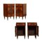 Art Deco Italian Commode & Nightstands in Burl Walnut from La Permanente Mobili Cantù, 1920s, Set of 3, Image 5