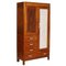 Solid Cherry Wardrobe with Mirror, 1930s 1