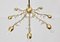 Lámpara de araña vienesa de latón y cristal con ocho brazos de J. & L. Lobmeyr, años 50, Imagen 5