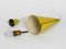 Mid-Century Modern Yellow Sheet Steel Cone-Shaped Pendant Lamp 9