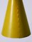 Mid-Century Modern Yellow Sheet Steel Cone-Shaped Pendant Lamp 7