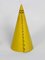 Mid-Century Modern Yellow Sheet Steel Cone-Shaped Pendant Lamp 1