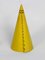 Mid-Century Modern Yellow Sheet Steel Cone-Shaped Pendant Lamp, Image 1