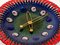 Multicolored Metal Wall Clock, 1950s 3