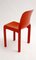 Chaise Selene Vintage en Fibres de Verre Rouges par Vico Magistretti pour Artemide 6