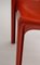 Chaise Selene Vintage en Fibres de Verre Rouges par Vico Magistretti pour Artemide 4