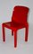 Vintage Red Selene Fiberglass Chair by Vico Magistretti for Artemide 3