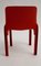 Vintage Red Selene Fiberglass Chair by Vico Magistretti for Artemide, Image 8