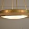 Italian Lacquered Metal & Brass Ceiling Lamp, 1950s 9