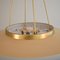 Italian Lacquered Metal & Brass Ceiling Lamp, 1950s 7
