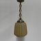 Art Deco Hanging Lamp on Chain with Beige Glass Ball﻿ 2