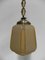 Art Deco Hanging Lamp on Chain with Beige Glass Ball﻿ 3