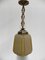 Art Deco Hanging Lamp on Chain with Beige Glass Ball﻿ 1