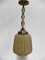 Art Deco Hanging Lamp on Chain with Beige Glass Ball﻿, Image 1