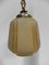 Lampada a sospensione Art Deco in vetro beige, Immagine 9