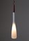 Lámparas colgantes danesas de teca y opalina, años 50. Juego de 2, Imagen 3