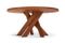 Vintage French T21 Round Dining Table in Solid Elm by Pierre Chapo, Image 3