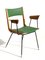 Green Leatherette Armchair by Carlo De Carli, 1950s, Image 1