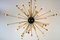 Italian Sputnik Chandelier in Black, Gold, and Orange from Stilnovo, 1950s 10