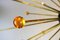 Italian Sputnik Chandelier in Black, Gold, and Orange from Stilnovo, 1950s, Image 5