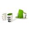 Pressure Collection Porcelain Cups with Bottle Tray by Giancarlo Zema for Bosa, Set of 6 1