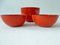 Orange-Red Enameled Bowls by Kaj Franck for Finel, 1960s, Set of 3 2
