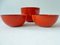 Orange-Red Enameled Bowls by Kaj Franck for Finel, 1960s, Set of 3, Image 2